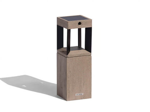 TECKA40/41 - Solar Powered teak bollard light _ Les Jardins®